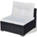 Set mobilier de grădină cu perne, 6 piese, negru, poliratan - WALTI WALTI
