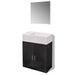 Set mobilier baie format din 3 piese cu chiuvetă inclusă, Negru - WALTI WALTI