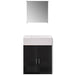 Set mobilier baie format din 3 piese cu chiuvetă inclusă, Negru - WALTI WALTI