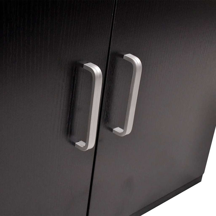Set mobilier baie format din 3 piese cu chiuvetă inclusă, Negru - WALTI WALTI