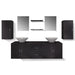Set mobilier baie format din 9 piese cu chiuvete incluse, Negru - WALTI WALTI