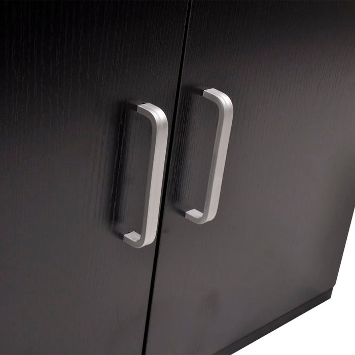 Set mobilier baie format din 9 piese cu chiuvete incluse, Negru - WALTI WALTI
