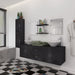Set mobilier baie format din 9 piese cu chiuvete incluse, Negru - WALTI WALTI