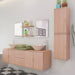 Set mobilier baie format din 9 piese cu chiuvete incluse, Bej - WALTI WALTI