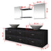 Set de mobilier de baie cu 7 piese și chiuvete incluse, negru - WALTI WALTI