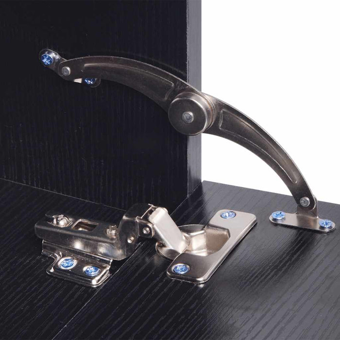 Set mobilier baie format din 8 piese cu chiuvete incluse, Negru - WALTI WALTI