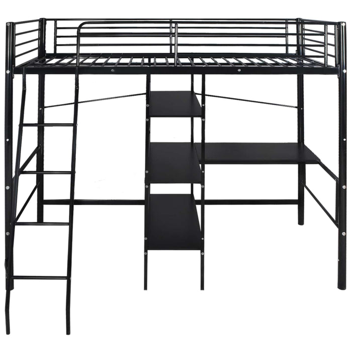 Pat cu saltea Negru 200 x 90 cm Metal - WALTI WALTI