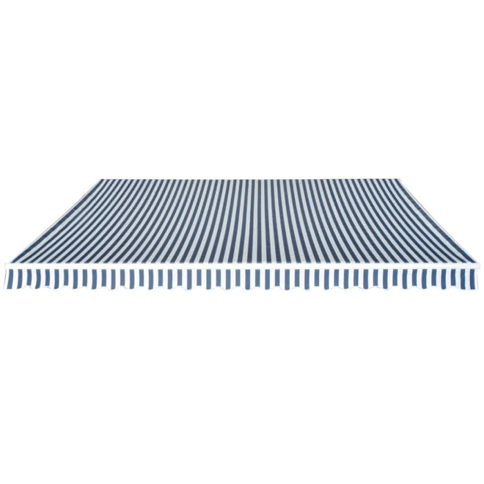 Copertină pliabilă acționată manual, 500 cm, albastru și alb - WALTI WALTI