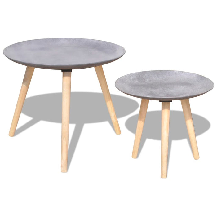 Set măsuțe de cafea, 2 piese, 55 și 44 cm, gri - WALTI WALTI