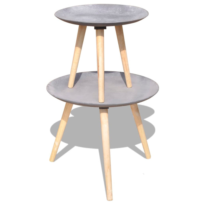 Set măsuțe de cafea, 2 piese, 55 și 44 cm, gri - WALTI WALTI