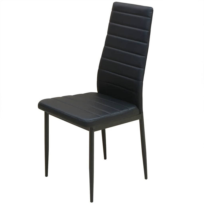 Set masă și scaune de bucătărie, negru, 5 piese - WALTI WALTI