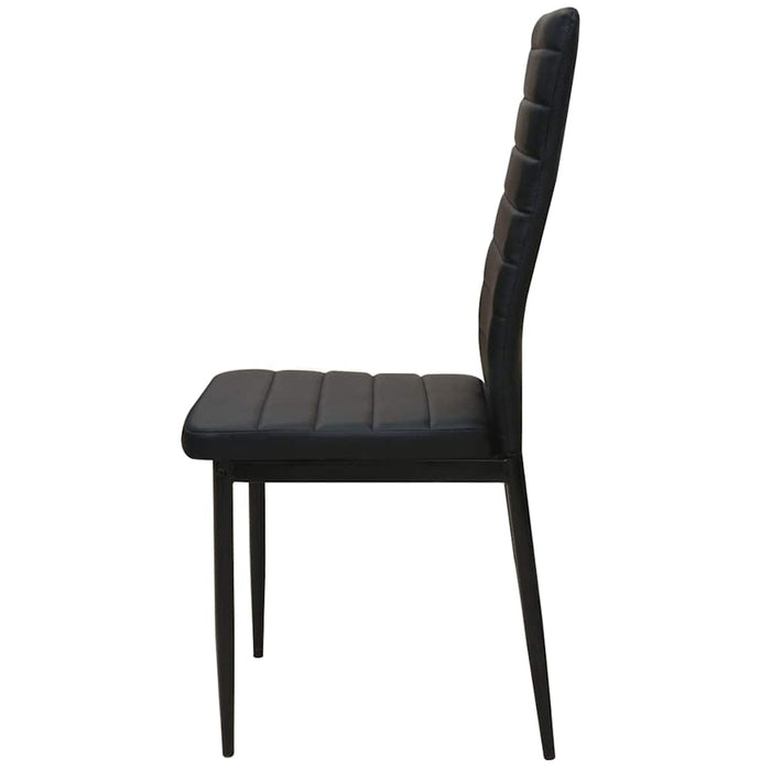 Set masă și scaune de bucătărie, negru, 5 piese - WALTI WALTI
