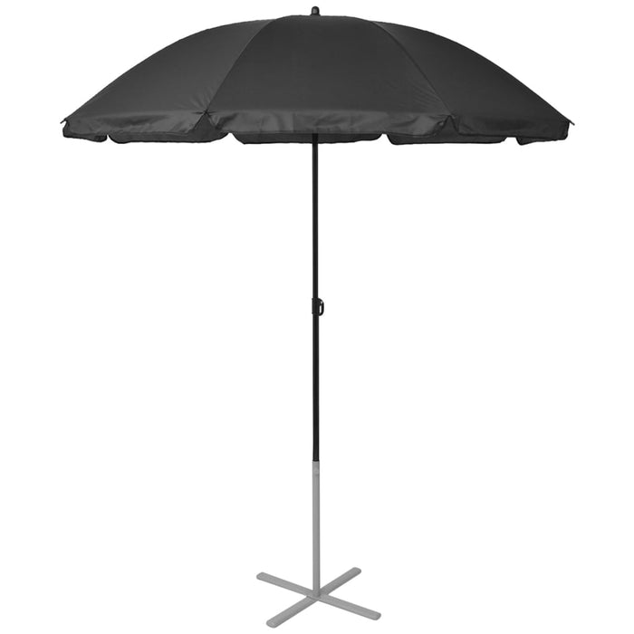 Șezlonguri de plajă cu umbrelă, negru, aluminiu - WALTI WALTI
