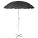 Șezlonguri de plajă cu umbrelă, negru, aluminiu - WALTI WALTI