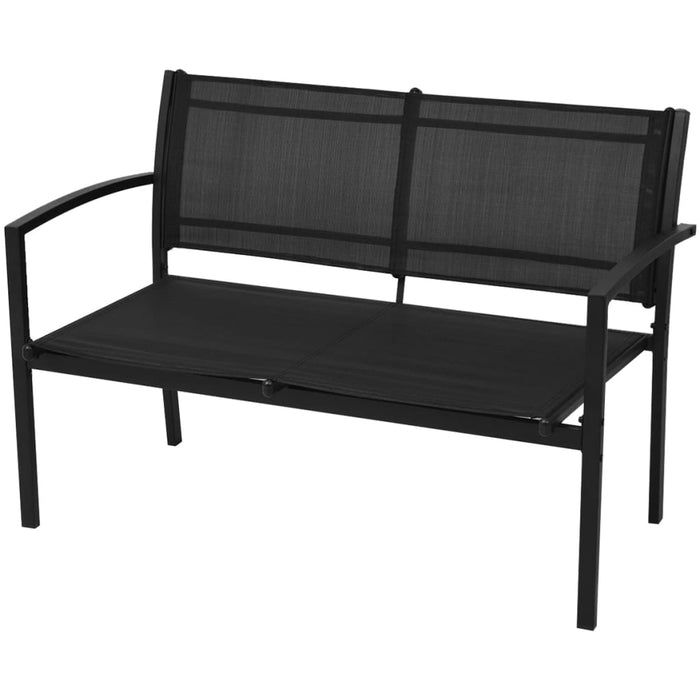 Set mobilier de grădină, 4 piese, negru, textilenă - WALTI WALTI