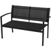 Set mobilier de grădină, 4 piese, negru, textilenă - WALTI WALTI
