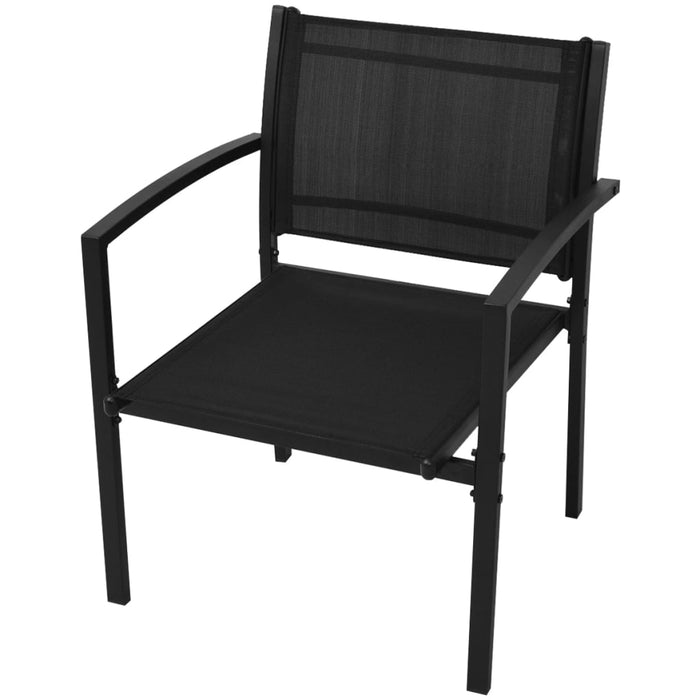 Set mobilier de grădină, 4 piese, negru, textilenă - WALTI WALTI
