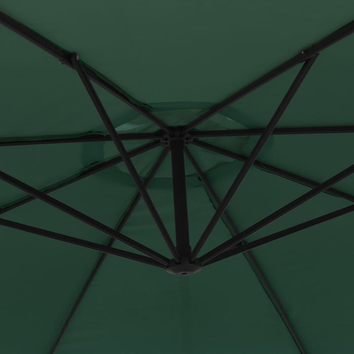 Umbrelă de soare de grădină în consolă, verde, 3,5 m WALTI