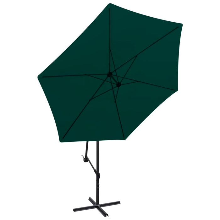 Umbrelă de soare de grădină în consolă, verde, 3 m - WALTI WALTI