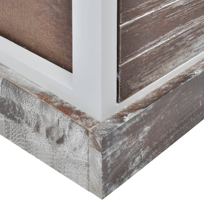 Noptiere, 2 buc, maro și alb - WALTI WALTI