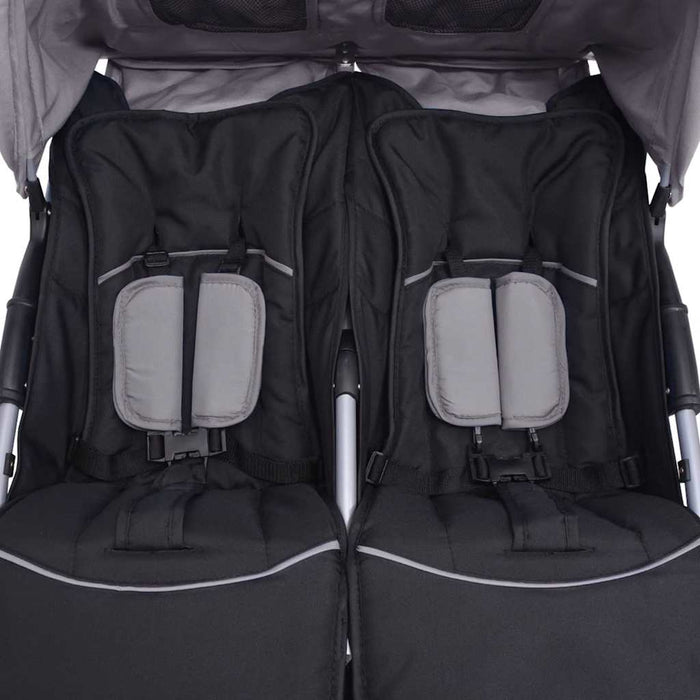 Cărucior dublu din oțel, gri și negru - WALTI WALTI