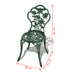 Set mobilier de bistro, 3 piese, verde, aluminiu turnat - WALTI WALTI