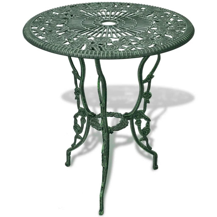 Set mobilier de bistro, 3 piese, verde, aluminiu turnat - WALTI WALTI