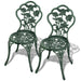 Set mobilier de bistro, 3 piese, verde, aluminiu turnat - WALTI WALTI