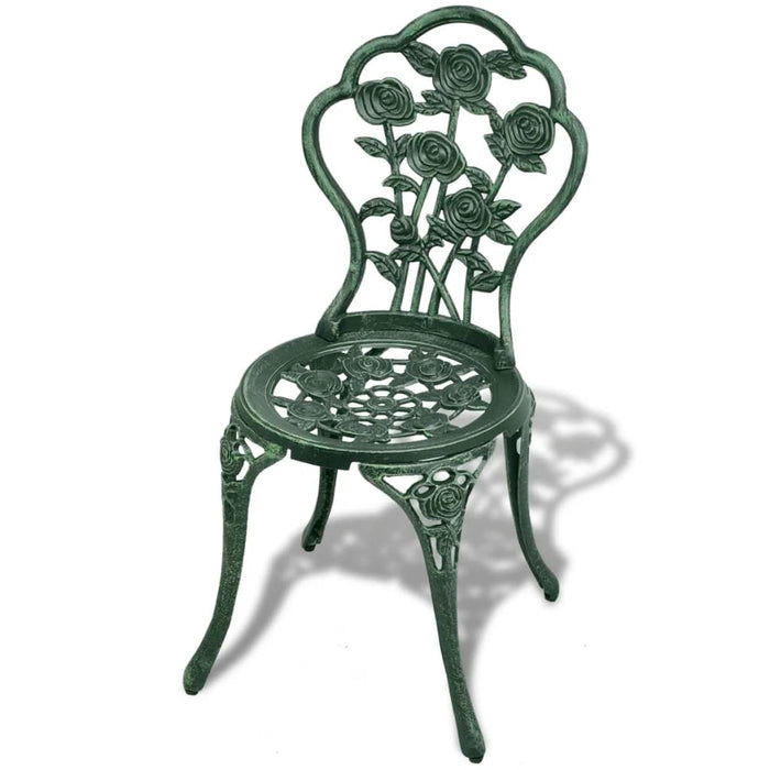 Set mobilier de bistro, 3 piese, verde, aluminiu turnat - WALTI WALTI