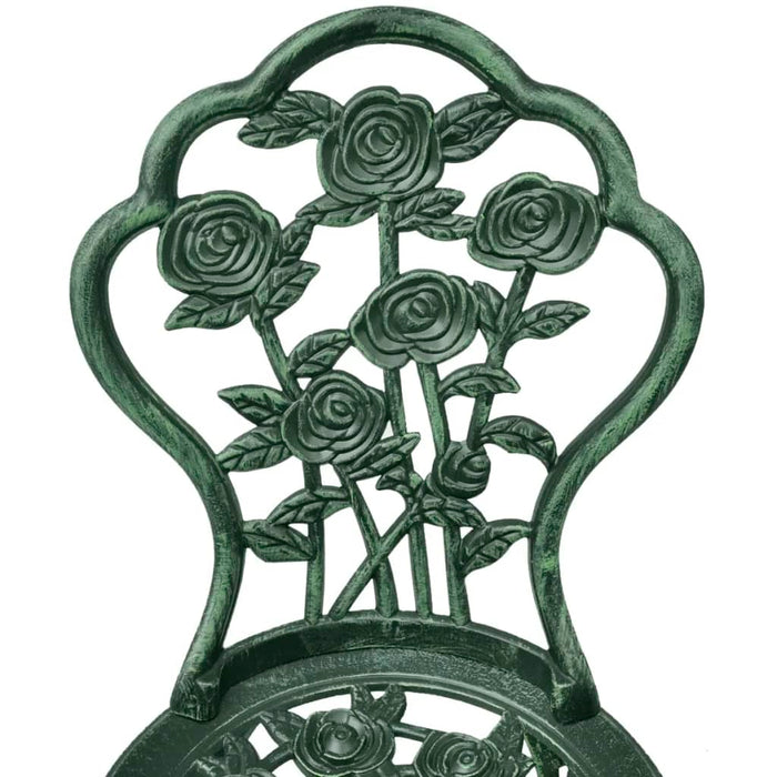 Set mobilier de bistro, 3 piese, verde, aluminiu turnat - WALTI WALTI