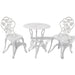 Set mobilier bistro, 3 piese, alb, aluminiu turnat - WALTI WALTI