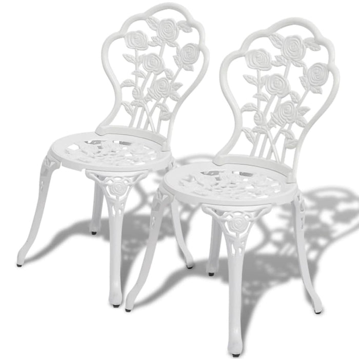 Set mobilier bistro, 3 piese, alb, aluminiu turnat - WALTI WALTI