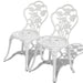 Set mobilier bistro, 3 piese, alb, aluminiu turnat - WALTI WALTI