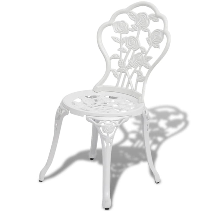 Set mobilier bistro, 3 piese, alb, aluminiu turnat - WALTI WALTI