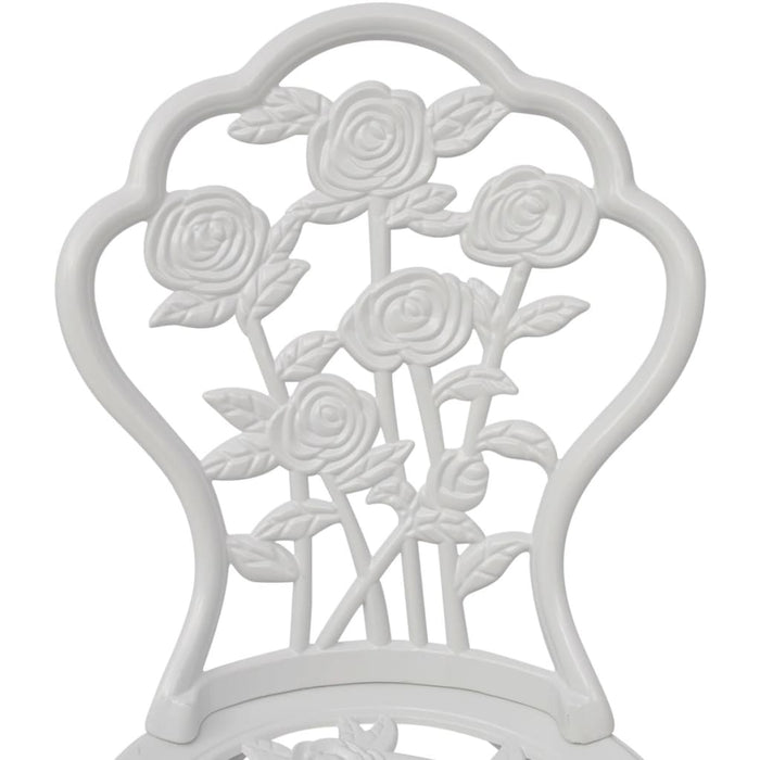 Set mobilier bistro, 3 piese, alb, aluminiu turnat - WALTI WALTI