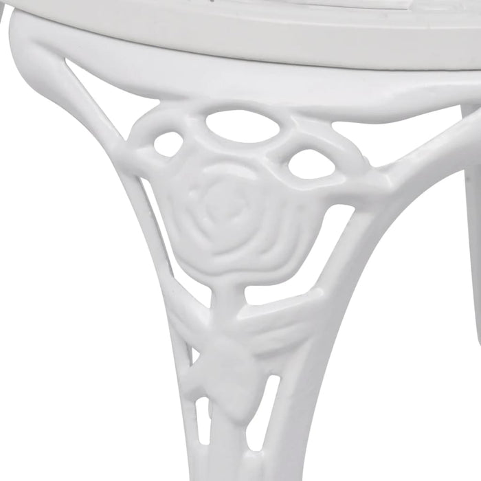 Set mobilier bistro, 3 piese, alb, aluminiu turnat - WALTI WALTI