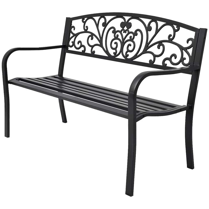 Bancă de grădină, negru, 127 cm, fontă WALTI