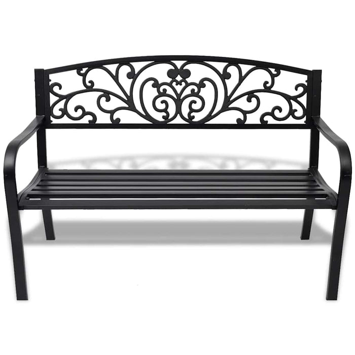 Bancă de grădină, negru, 127 cm, fontă WALTI