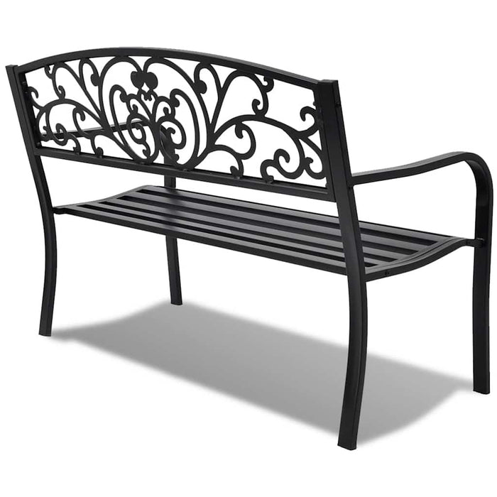 Bancă de grădină, negru, 127 cm, fontă WALTI