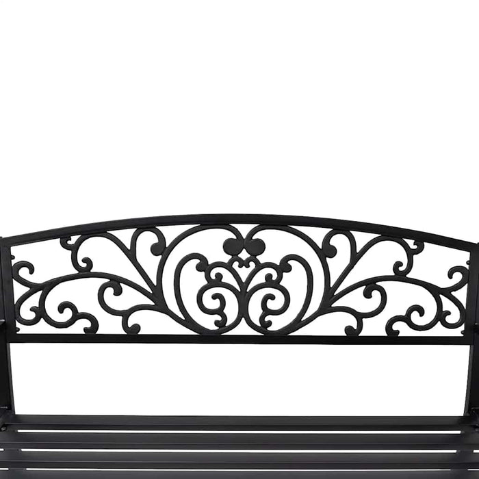 Bancă de grădină, negru, 127 cm, fontă WALTI