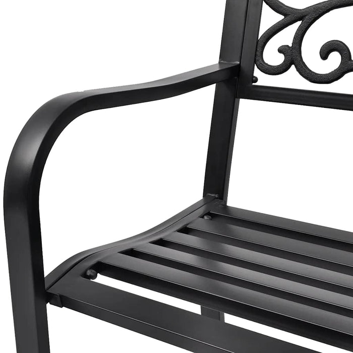 Bancă de grădină, negru, 127 cm, fontă WALTI