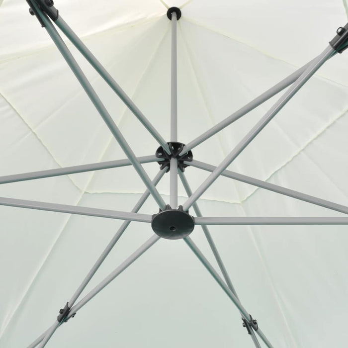 Marchiză pliabilă hexagonală, alb crem, 3,6 x 3,1 m WALTI