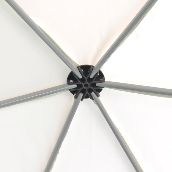 Marchiză pliabilă hexagonală, 6 pereți, alb crem, 3,6 x 3,1 m - WALTI WALTI