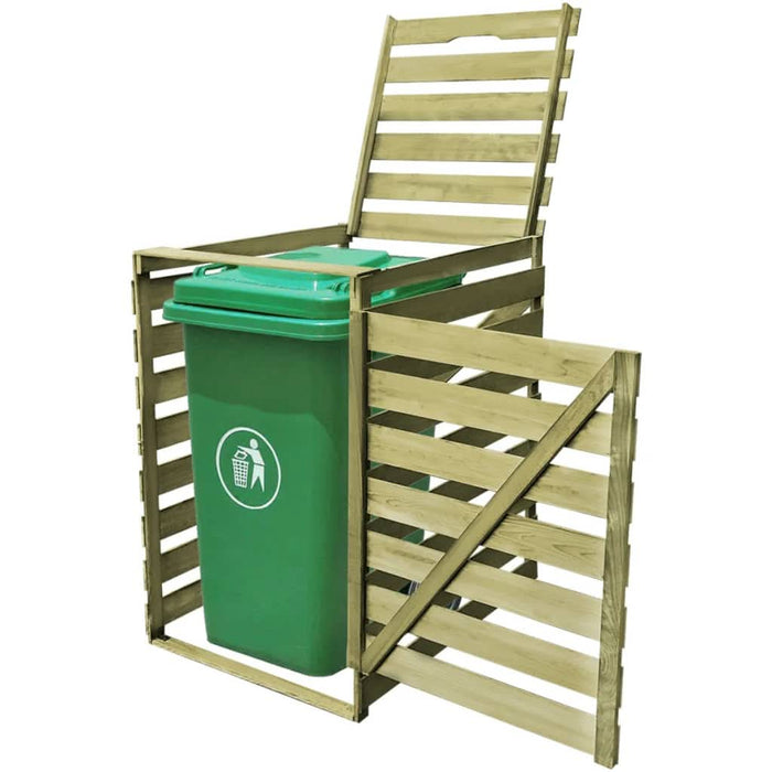 Magazie pubelă individuală, 240 L, lemn tratat - WALTI WALTI