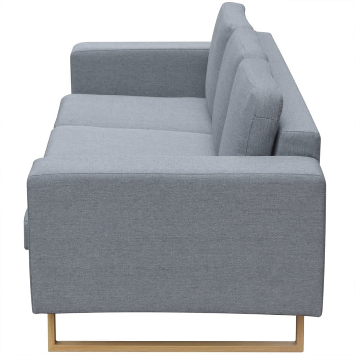 Canapea cu 3 locuri, gri deschis, material textil - WALTI WALTI