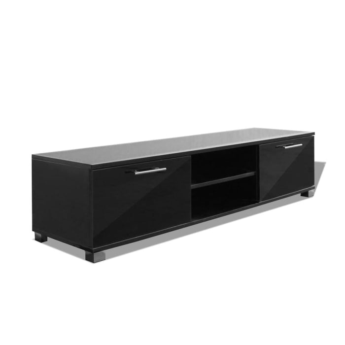 Dulap TV, negru extralucios, 120 x 40,5 x 35 cm WALTI