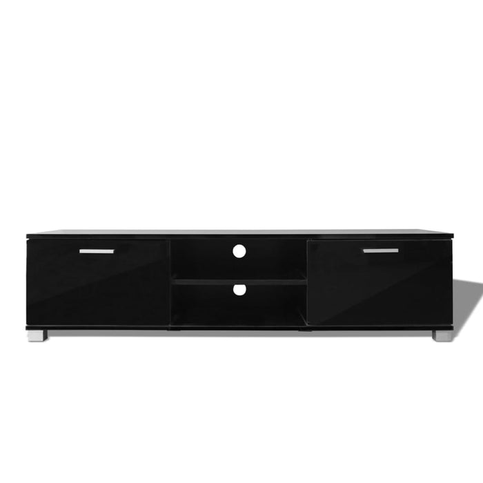Comodă TV, negru extralucios, 140 x 40,3 x 34,7 cm - WALTI WALTI