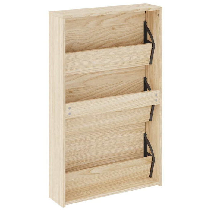 Pantofar cu oglindă și 3 niveluri, stejar, 63 x 17 x 102,5 cm - WALTI WALTI