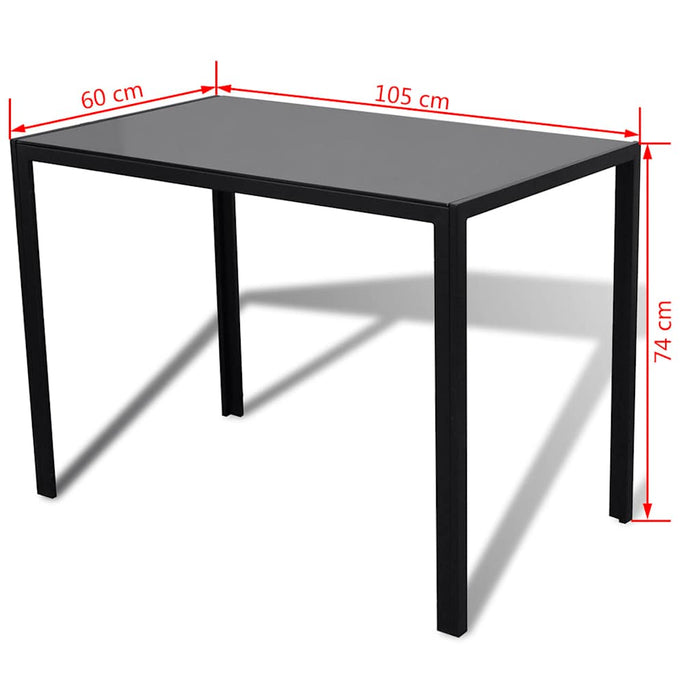 Set mobilier de bucătărie, cinci piese, negru - WALTI WALTI