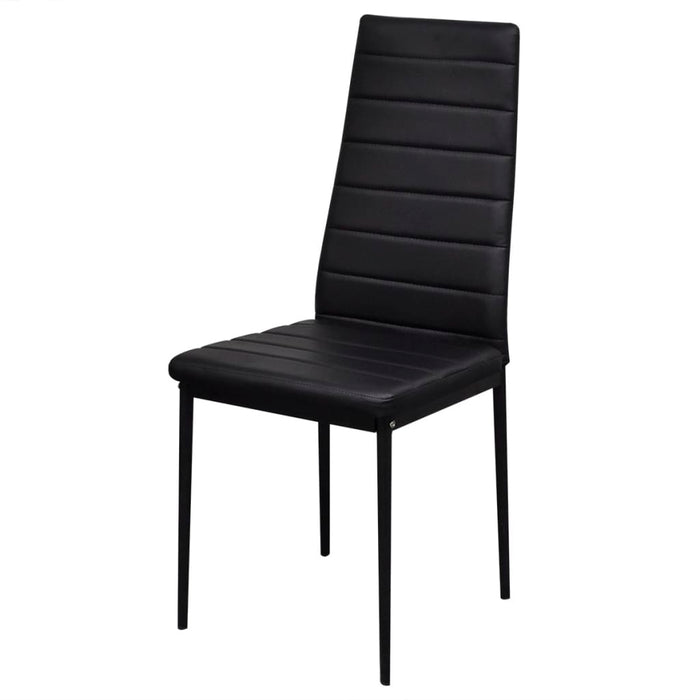 Set masă și scaune de bucătărie 7 piese, negru - WALTI WALTI